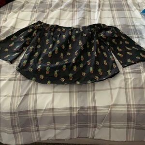 Off the shoulder cactus top